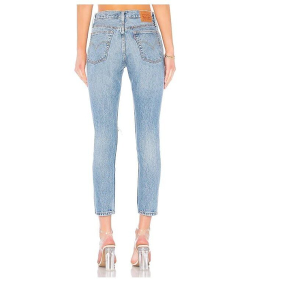 LEVIS 501 Distressed Cropped Skinny Jeans Medium Wash Cant‎ Touch This Sz 26 - Picture 3 of 14